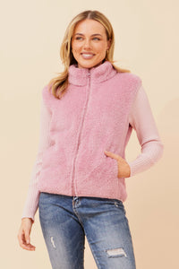 CKM - SLEEVELESS ZIP FRONT HIGH NECK VEST
