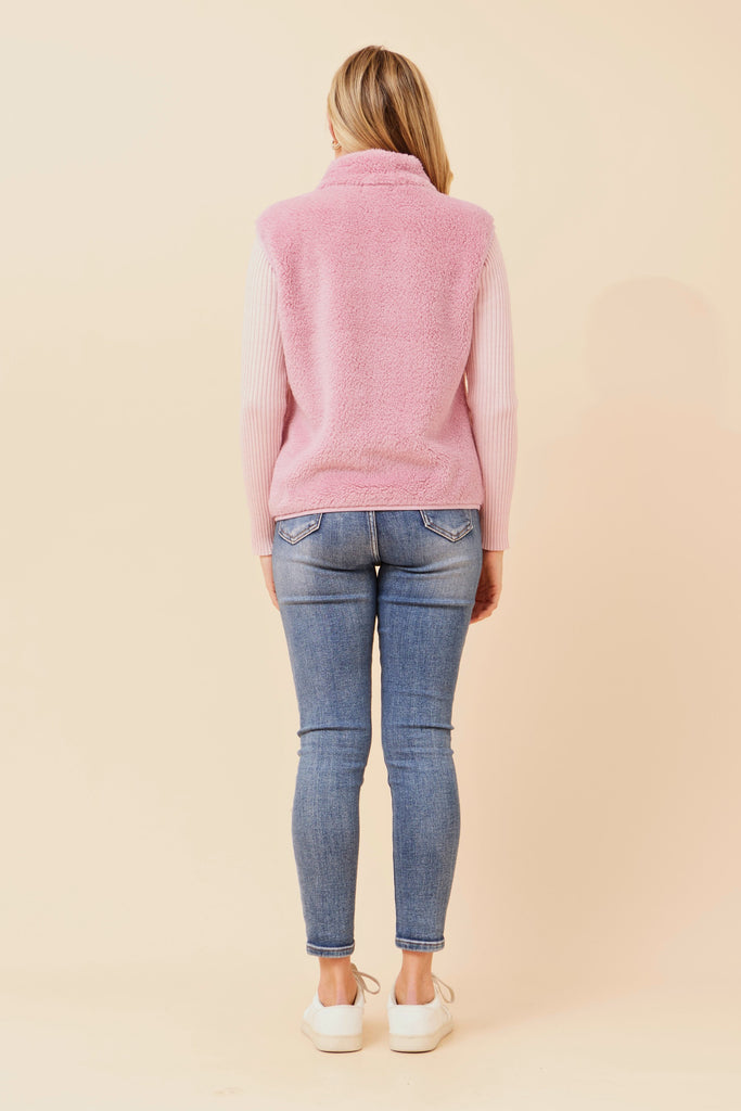 CKM - SLEEVELESS ZIP FRONT HIGH NECK VEST