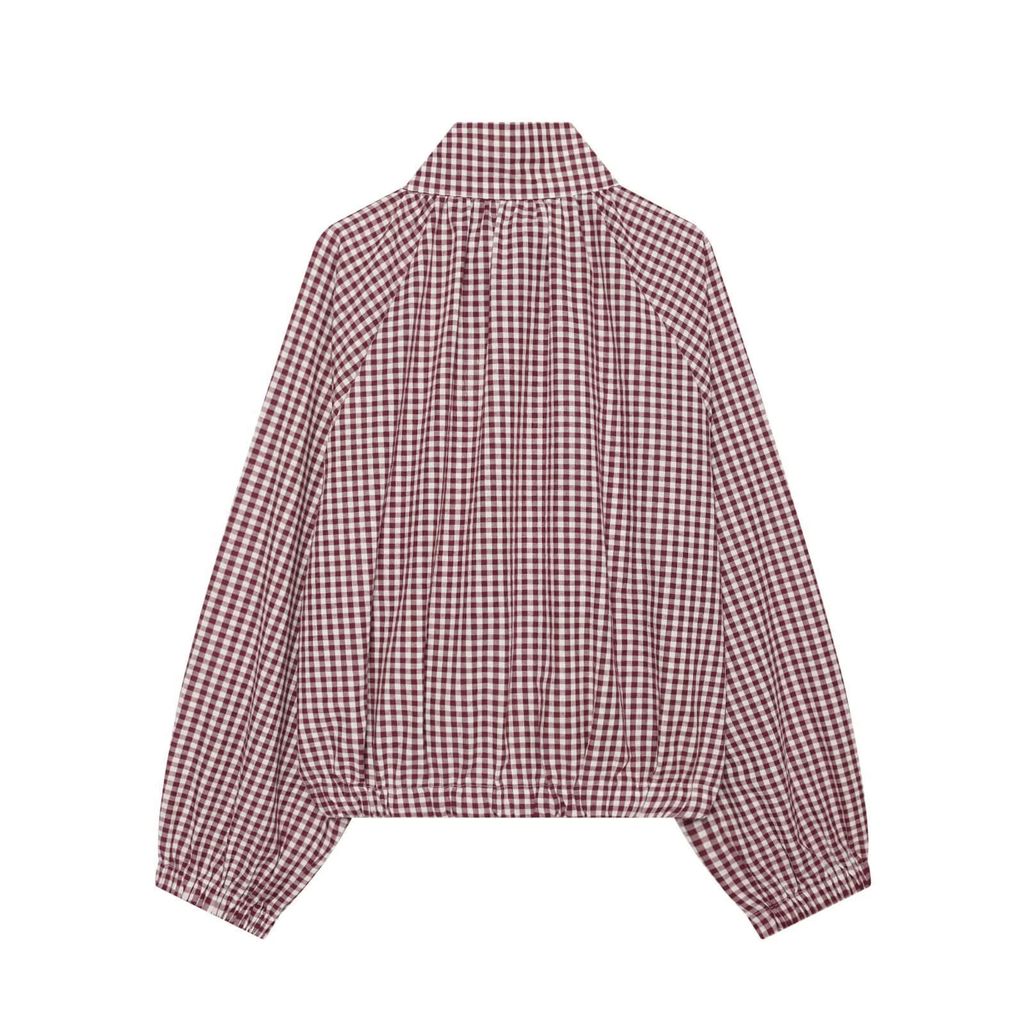 SMAIBULUN - GINGHAM DRAWSTRING JACKET