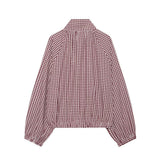 SMAIBULUN - GINGHAM DRAWSTRING JACKET