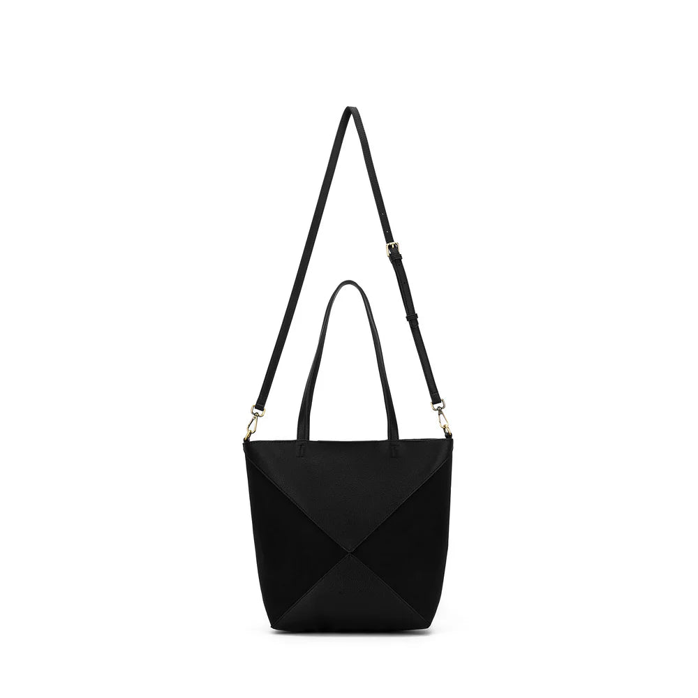 BLACK CAVIAR - RENEE 3 PIECE SUEDETTE HANDBAG