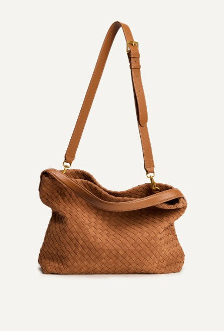 WINNIE & CO - VEGAN SUEDE WOVEN BAG