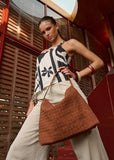 WINNIE & CO - VEGAN SUEDE WOVEN BAG