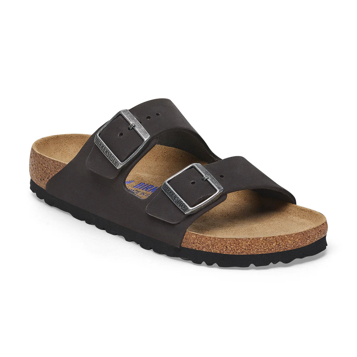 BIRKENSTOCK - ARIZONA SFB BLACK NUBUCK LEATHER REGULAR