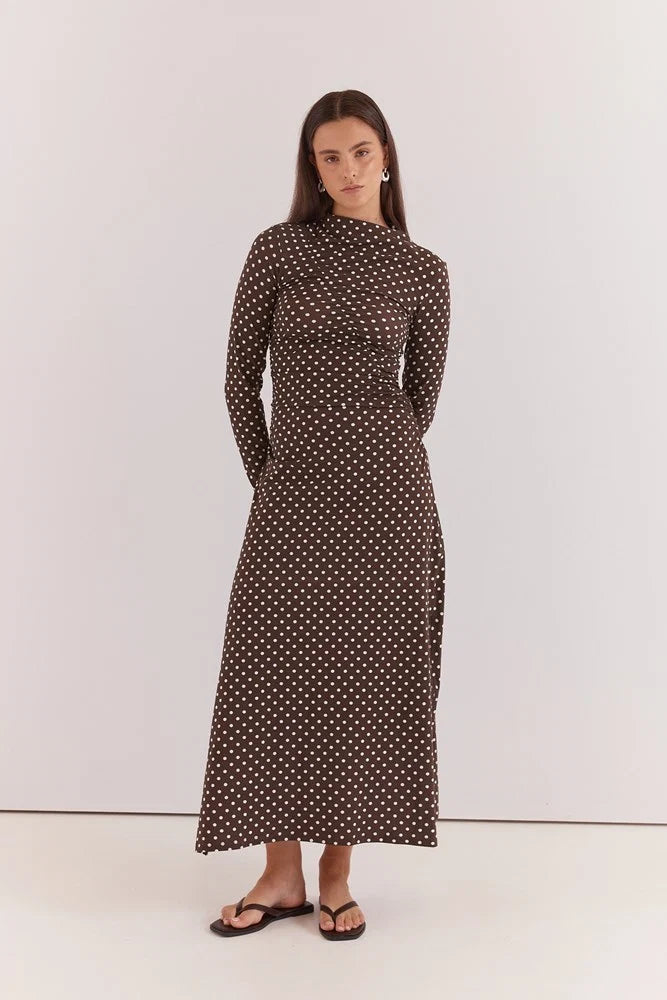 SASS - ASHINI LONG SLEEVED RUCHED DRESS