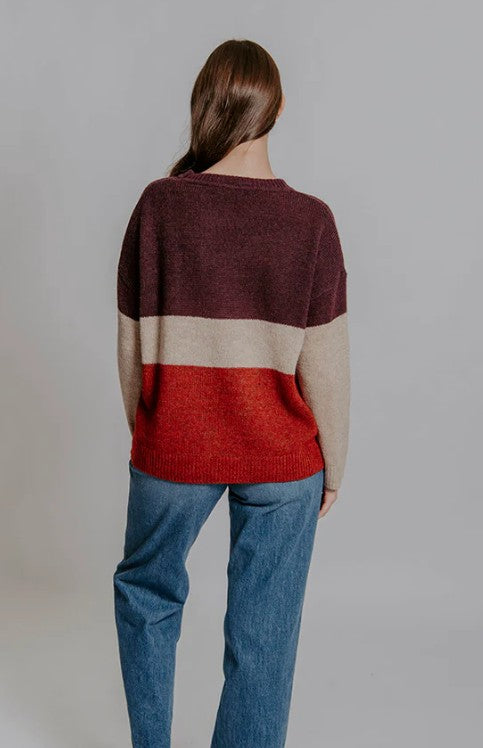 BELLA - BLOCK STRIPE PULLOVER