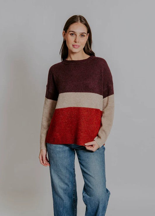 BELLA - BLOCK STRIPE PULLOVER