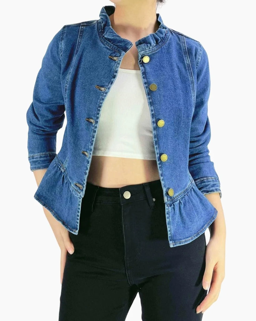 COUNRTY DENIM - RUFFLE DETAIL JACKET