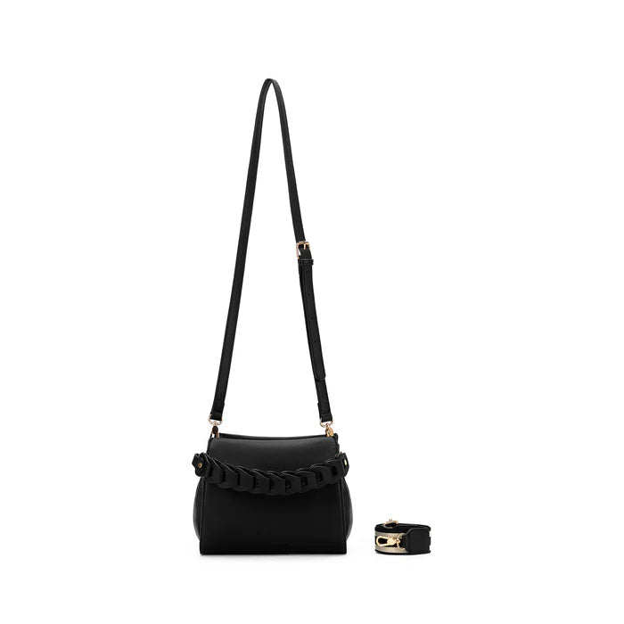 BLACK CAVIAR - LUA PLAIT 3 COMPARTMENT HANDBAG