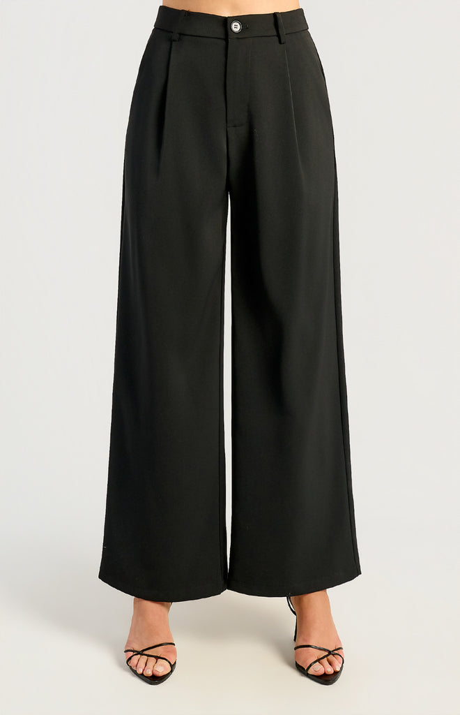 STYLE STATE - HIGH WAIST FRONT PLEAT DETAIL PANTS