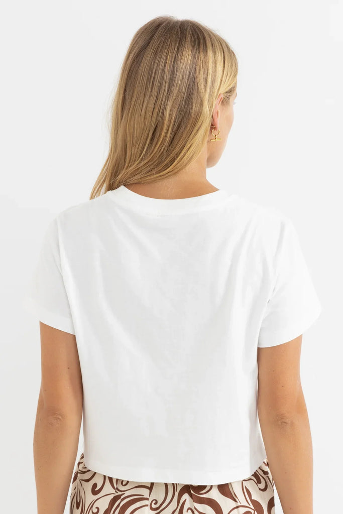 RHYTHM - HIBISCUS FLORAL CROP CREW TEE