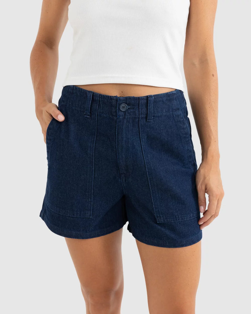 RHYTHM - FATIGUE DENIM SHORT