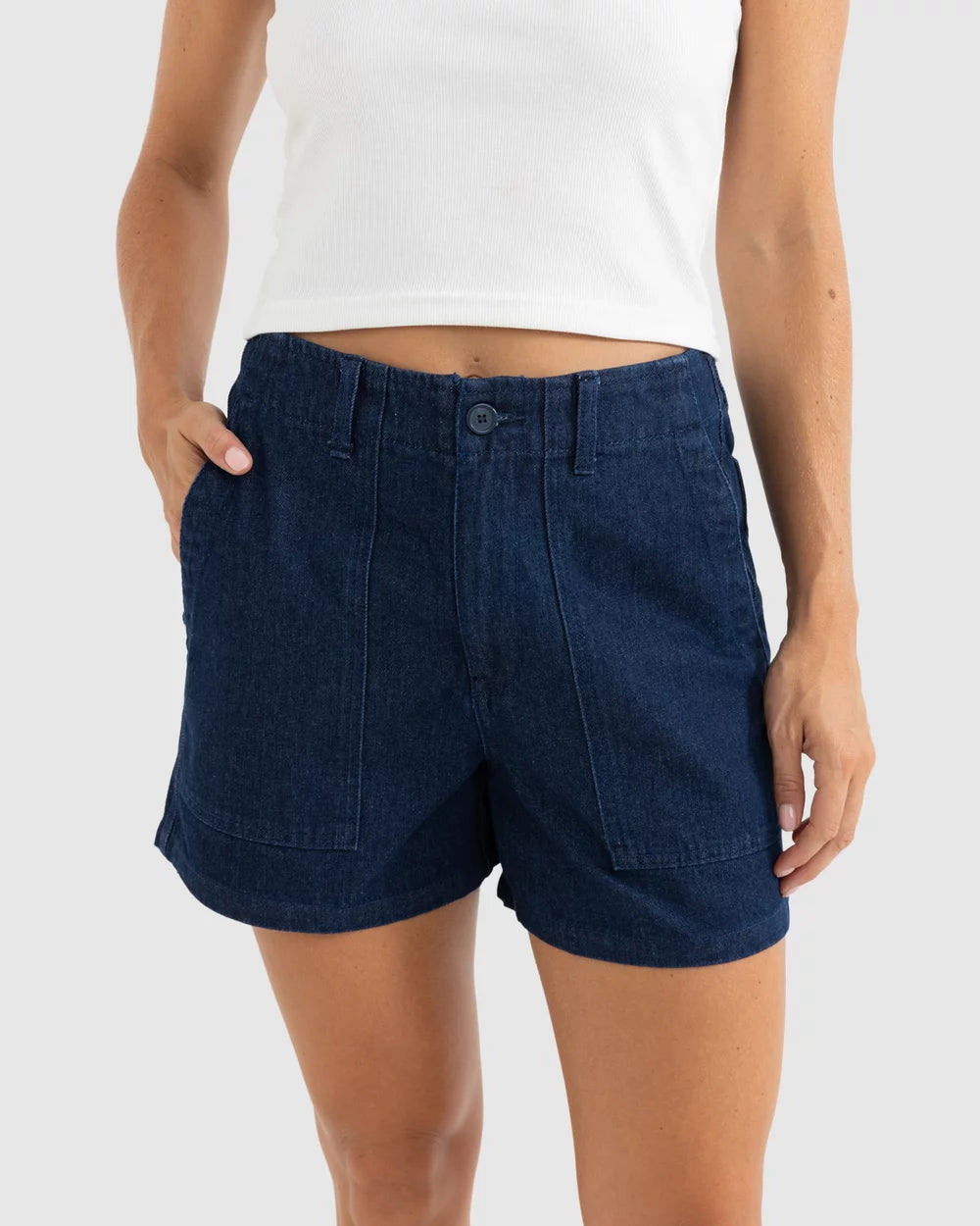 RHYTHM - FATIGUE DENIM SHORT