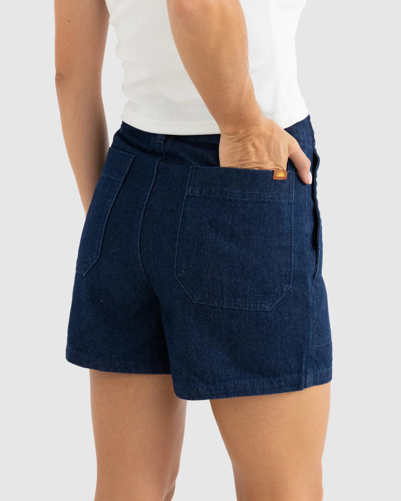 RHYTHM - FATIGUE DENIM SHORT