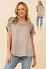 BOTTEGA MODA - SHORT SLEEVE SOLID TOP