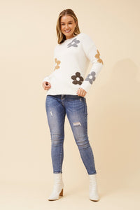 CKM - FLORAL PATTER KNIT PULLOVER