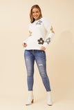 CKM - FLORAL PATTER KNIT PULLOVER