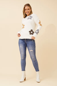 CKM - FLORAL PATTER KNIT PULLOVER