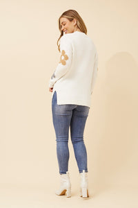 CKM - FLORAL PATTER KNIT PULLOVER