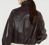 SASS - JUDE LEATHER LOOK BOMBER