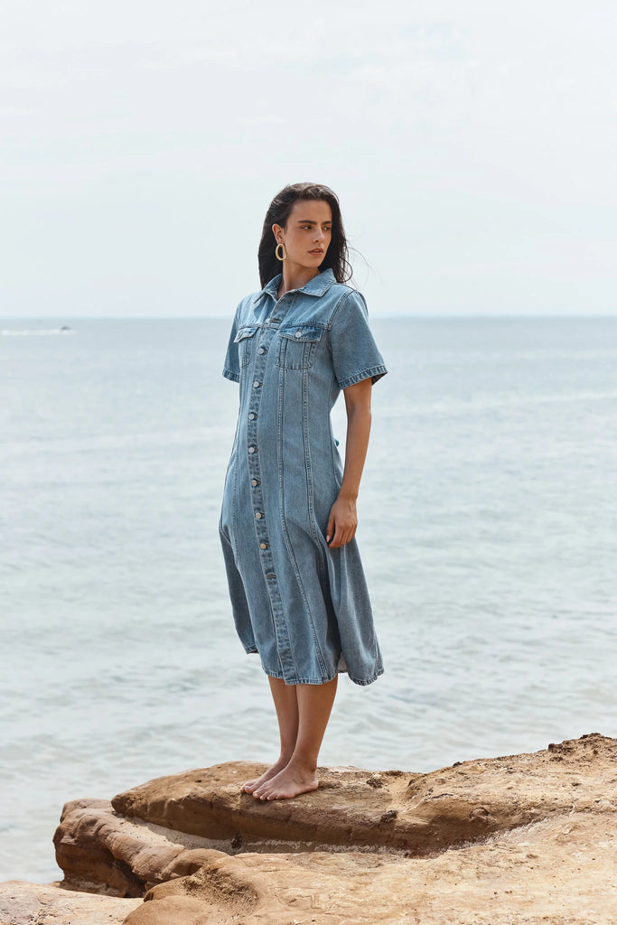 SASS - KARA DENIM MINI DRESS