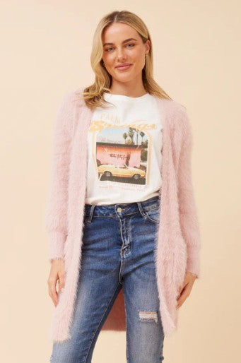 CKM - EYELASH KNIT CARDIGAN WITH POCKETS