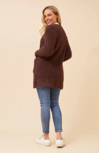 CKM - EYELASH KNIT CARDIGAN WITH POCKETS