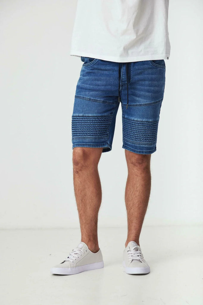 BLACK WOOD - BRIGGS ELASTIC DENIM SHORT