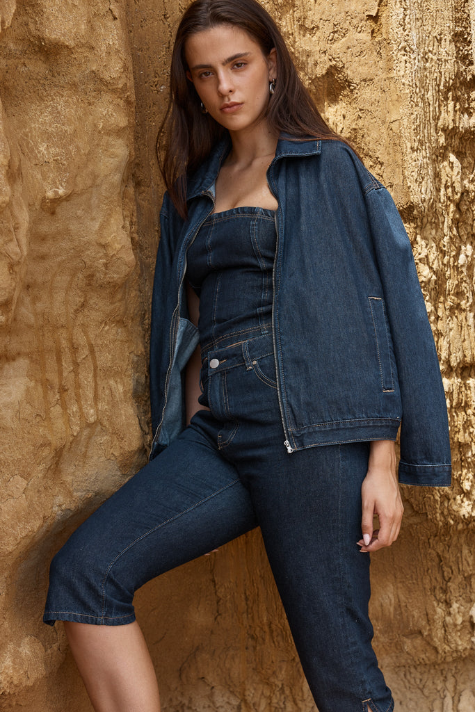 SASS - KUMI ZIP DENIM JACKET