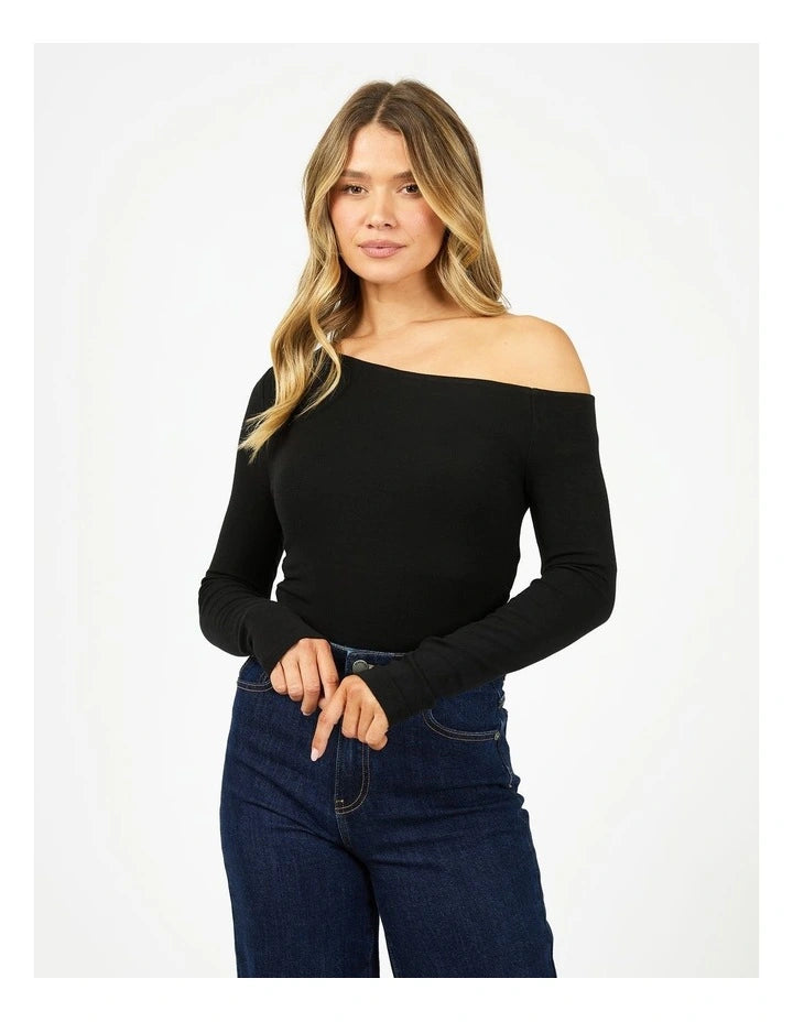 ALL ABOUT EVE - KYLIE OFF SHOULDER L/S TOP