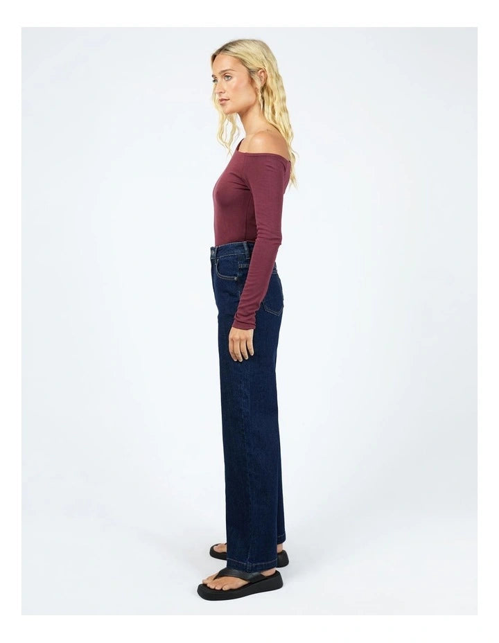 ALL ABOUT EVE - KYLIE OFF SHOULDER L/S TOP