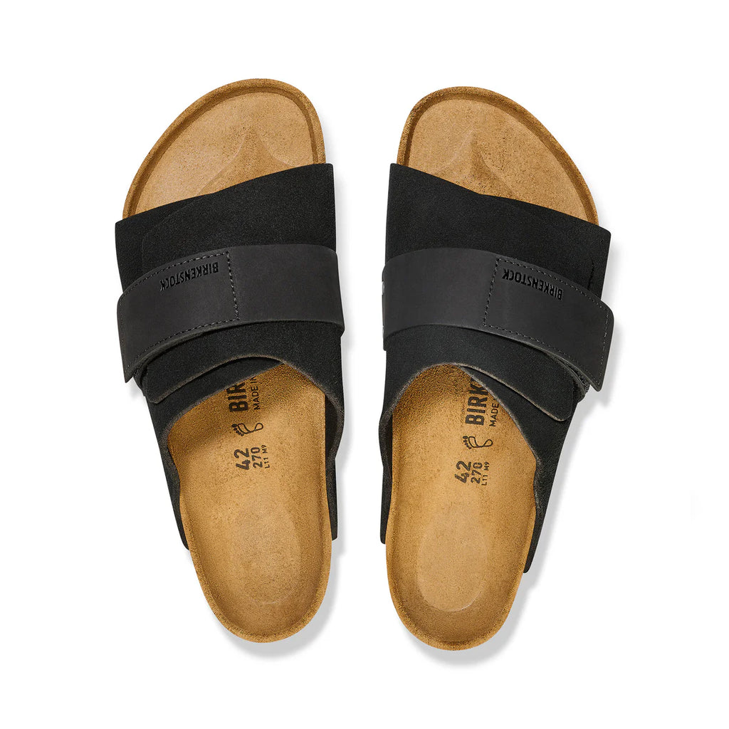 BIRKENSTOCK - KYOTO BLACK SUEDE/NUBUCK LEATHER REGULAR