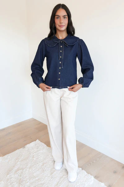 ALL ABOUT EVE - LOU DENIM TOP