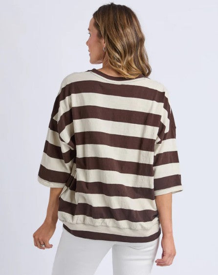 ELM - MAZIE BLOCK STRIPE SWEAT
