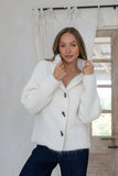MISS MARLOW - FLUFFY RIBBED TOGGLE CARDI