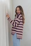 MISS MARLOW - RUBY CONTRAST STRIPE KNIT