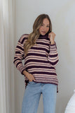 MISS MARLOW - RUBY CONTRAST STRIPE KNIT