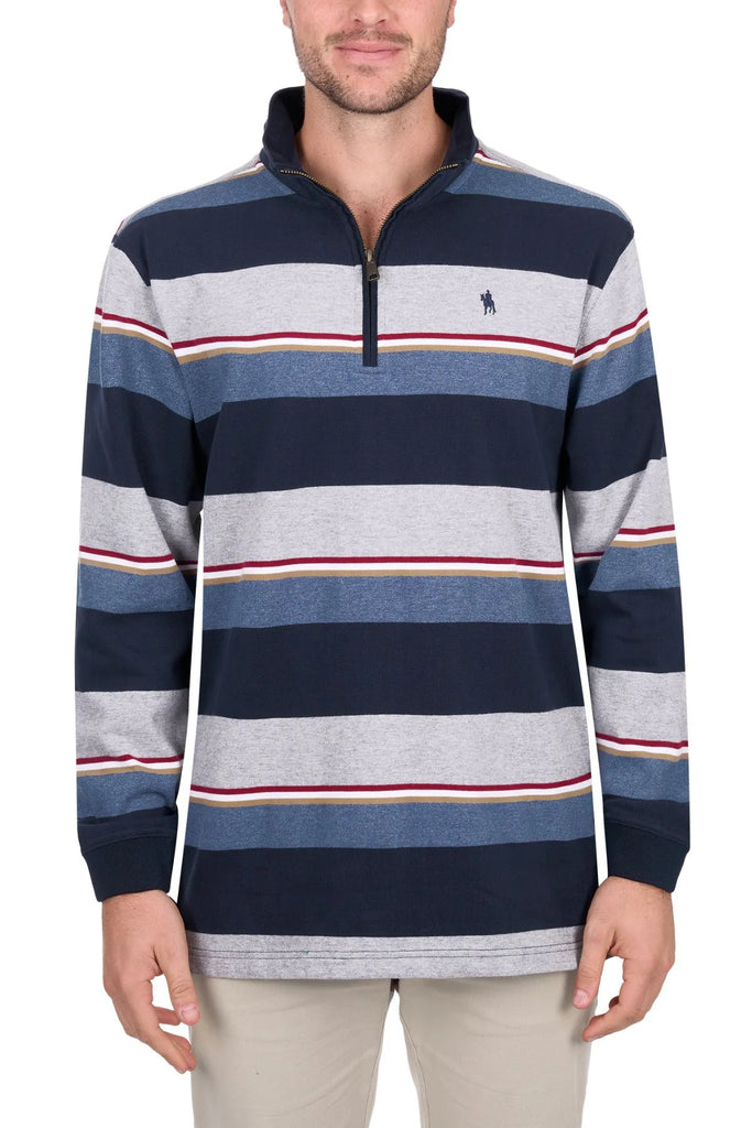 THOMAS COOK - MENS NATHAN 1/4 ZIP RUGBY