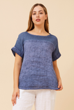 BOTTEGA MODA - SHORT SLEEVE SOLID TOP