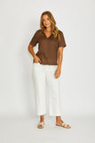 JUMP - OPEN COLLAR S/S TOP