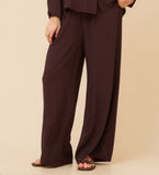 CKM - LONG WIDE PANT WITH WAIST TIE