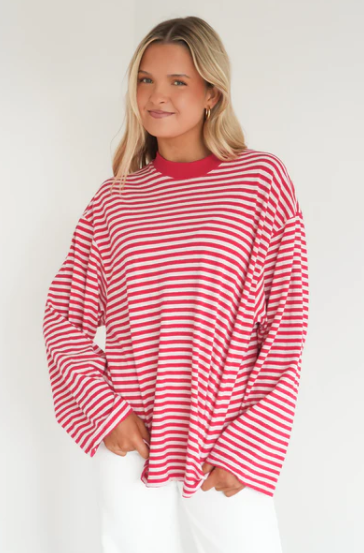 ALL ABOUT EVE - PALOMA LS STRIPE TEE