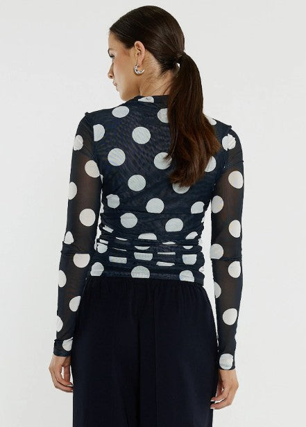 SASS - PAMMIE SEAMED MESH TOP