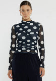SASS - PAMMIE SEAMED MESH TOP