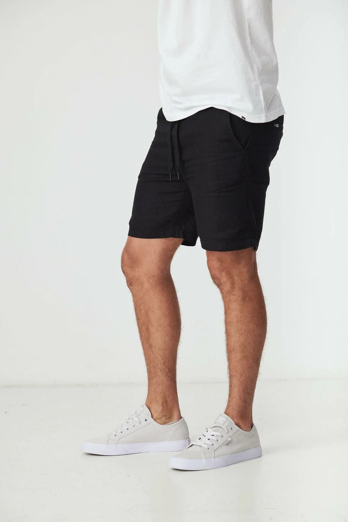 BLACK WOOD - ZIGGY LINEN SHORTS