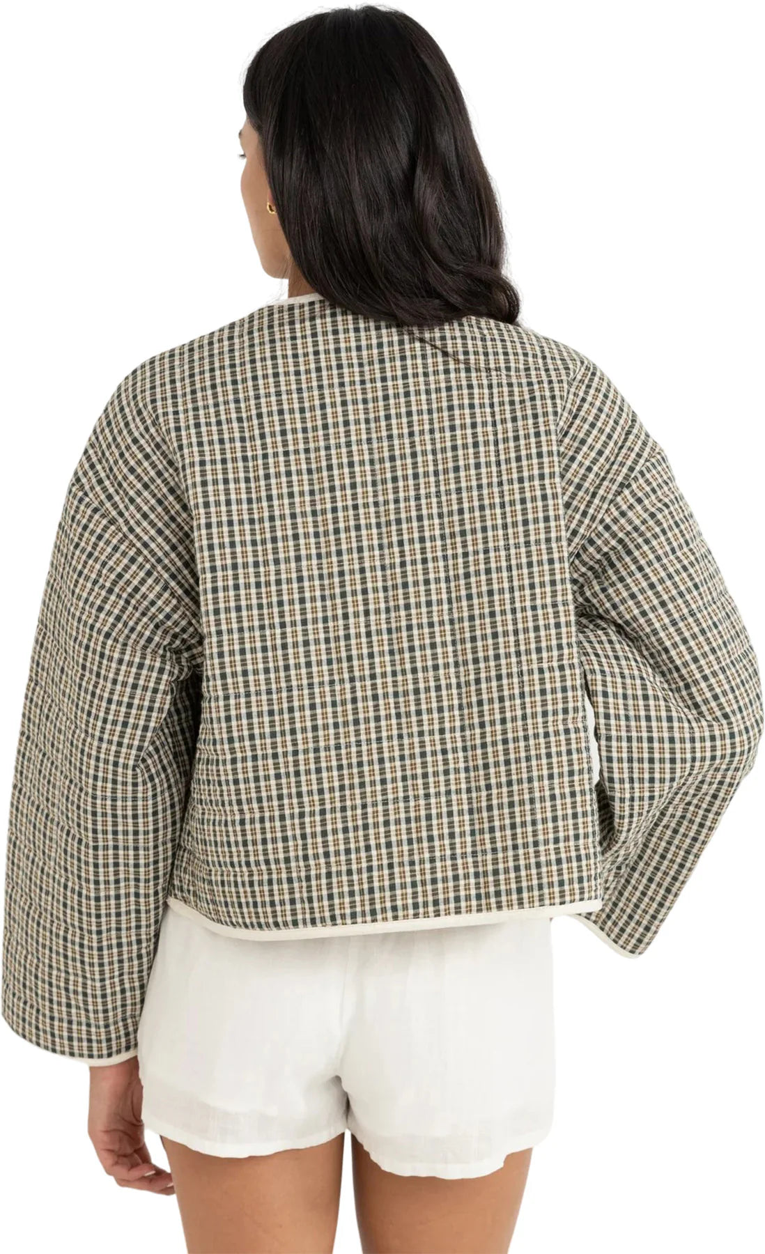 RHYTHM - ANTIBES PLAID QUILTED JACKET