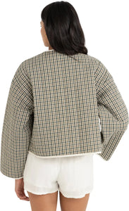 RHYTHM - ANTIBES PLAID QUILTED JACKET