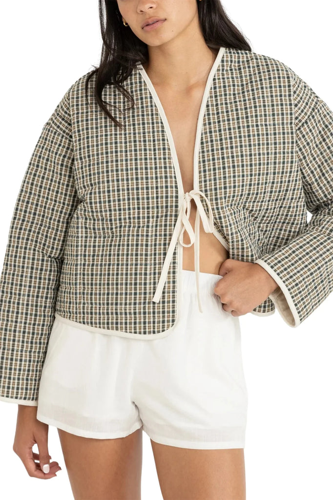 RHYTHM - ANTIBES PLAID QUILTED JACKET