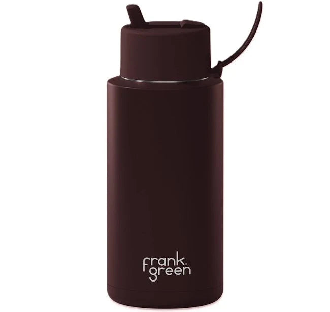 FRANK GREEN - 34OZ CERMAIC BOTTLE WITH FLIP STRAW LID