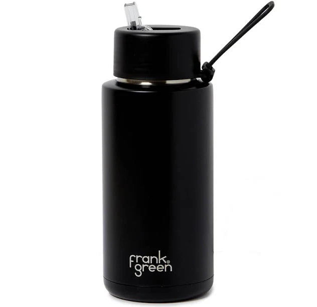FRANK GREEN - 34OZ CERMAIC BOTTLE WITH FLIP STRAW LID